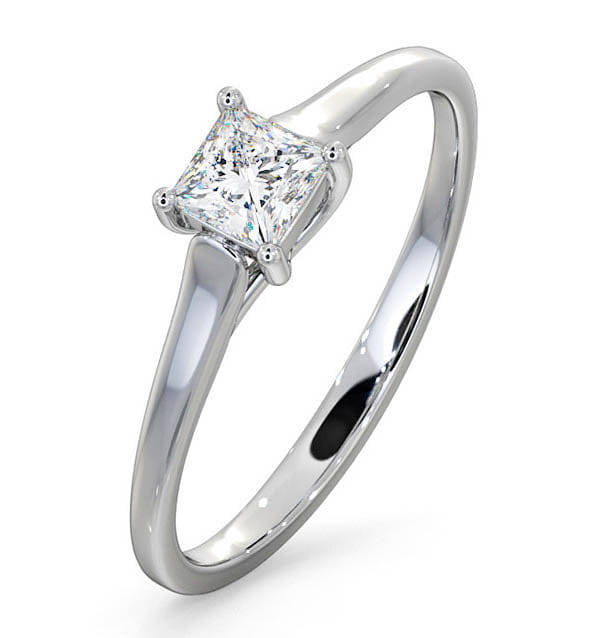 Diamond Certified Lucy Platinum Diamond Engagement Ring 0.33CT - F - G/VS