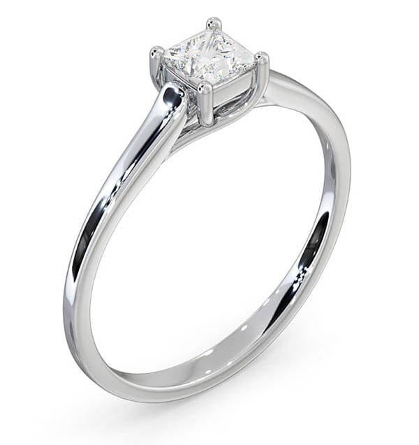 Diamond Certified Lucy Platinum Diamond Engagement Ring 0.33CT - F - G/VS