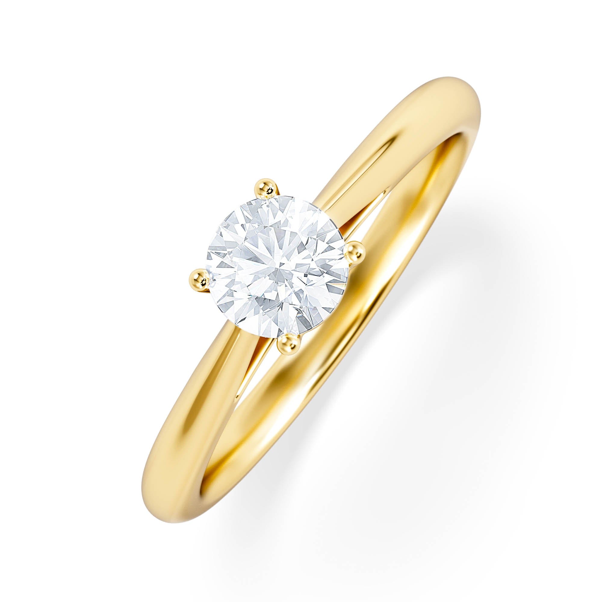 Diamond Engagement Ring Certified Elysia 18K Gold Diamond 0.50CT