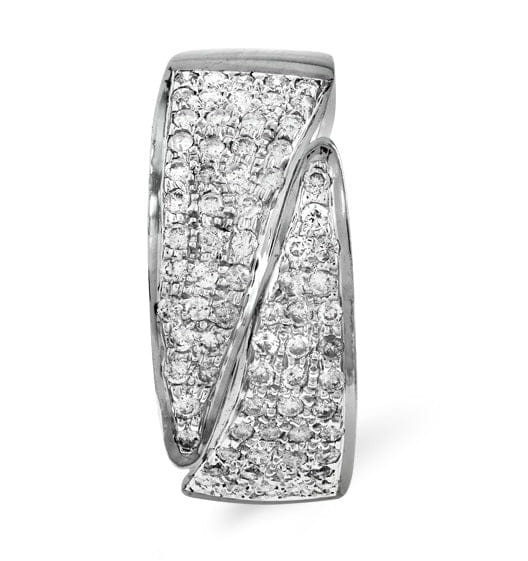 Diamond 18K White Gold Diamond Pave Ring 0.62ct H/si