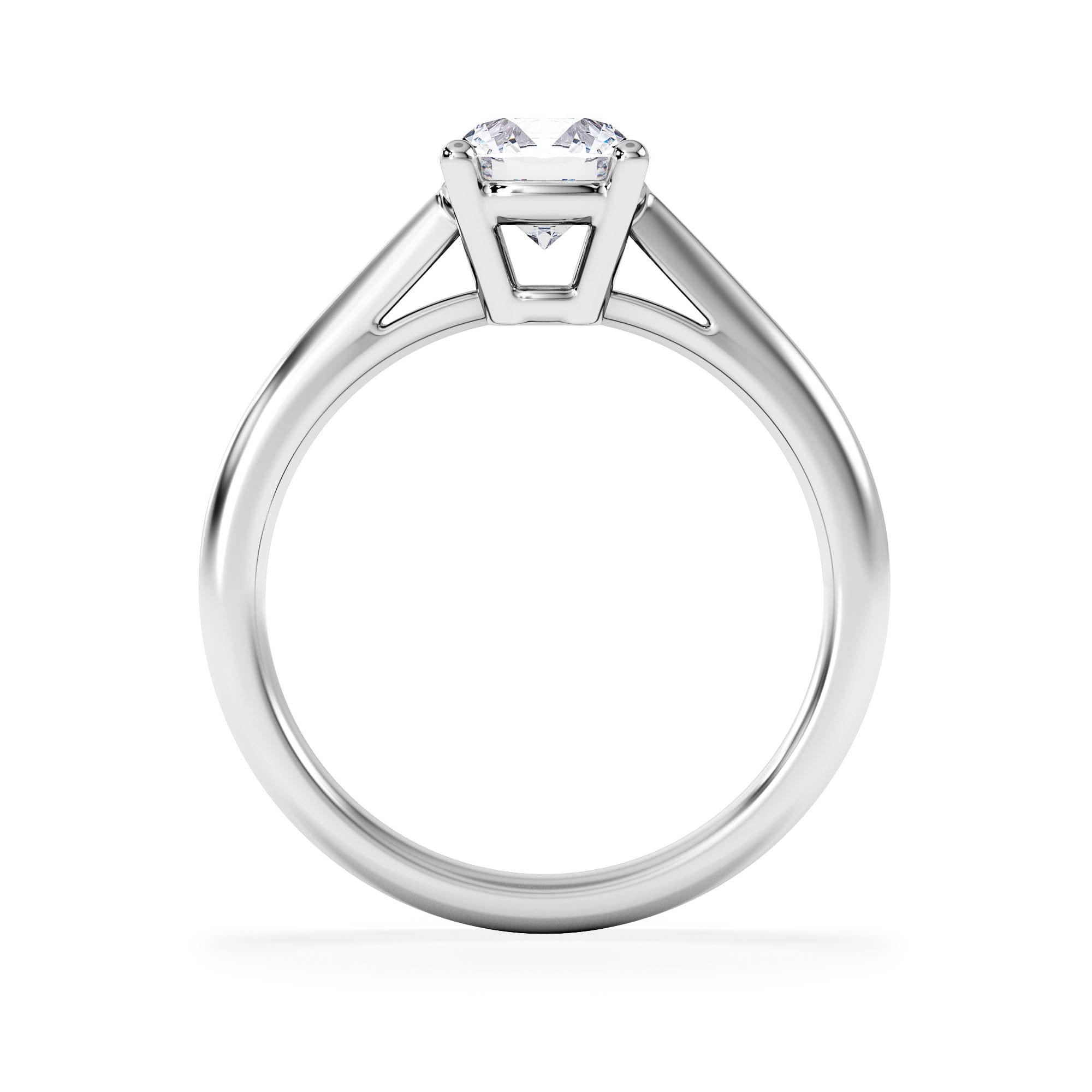 Diamond 1 Carat Diamond Engagement Ring Elysia Lab FVS1 18K White Gold