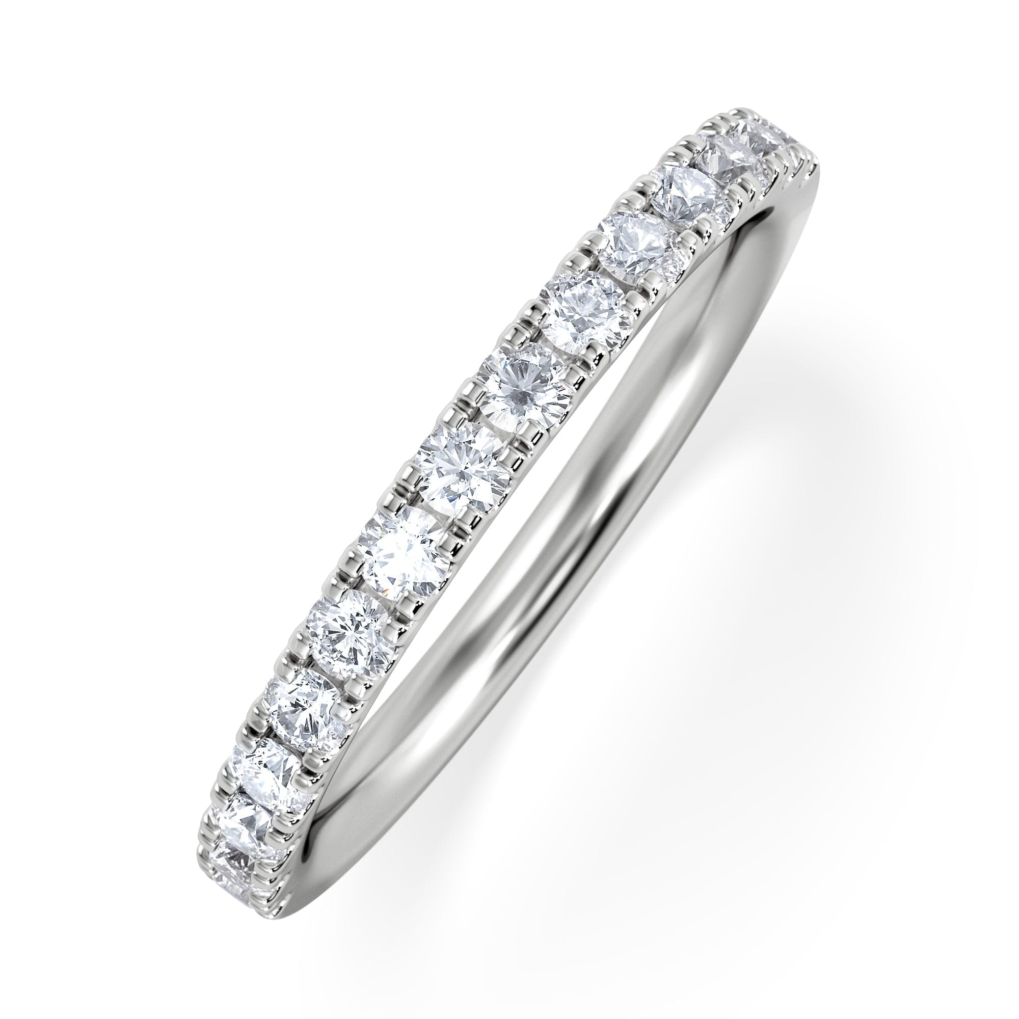 Diamond 15 Stone Chloe Platinum Diamond Half Eternity Ring 0.50ct G/Vs