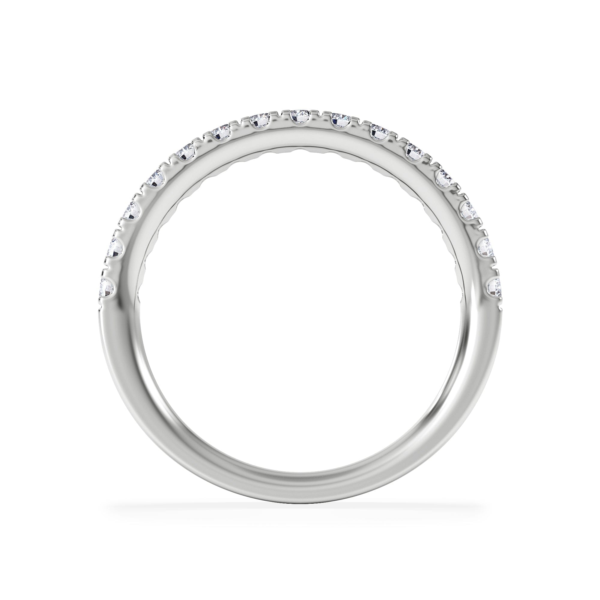 Diamond 15 Stone Chloe Platinum Diamond Half Eternity Ring 0.50ct G/Vs