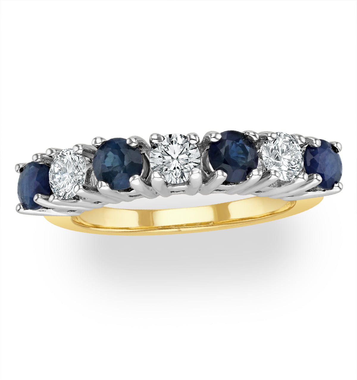 Diamond Sapphire 1CT and Diamond Ring 0.50CT 18K Gold FT32