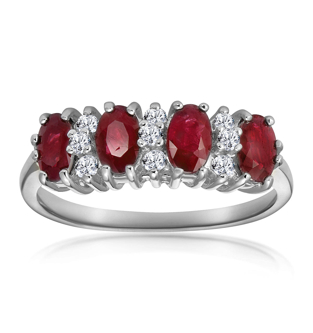 Diamond Ruby 1.12ct And Diamond 18K White Gold Ring