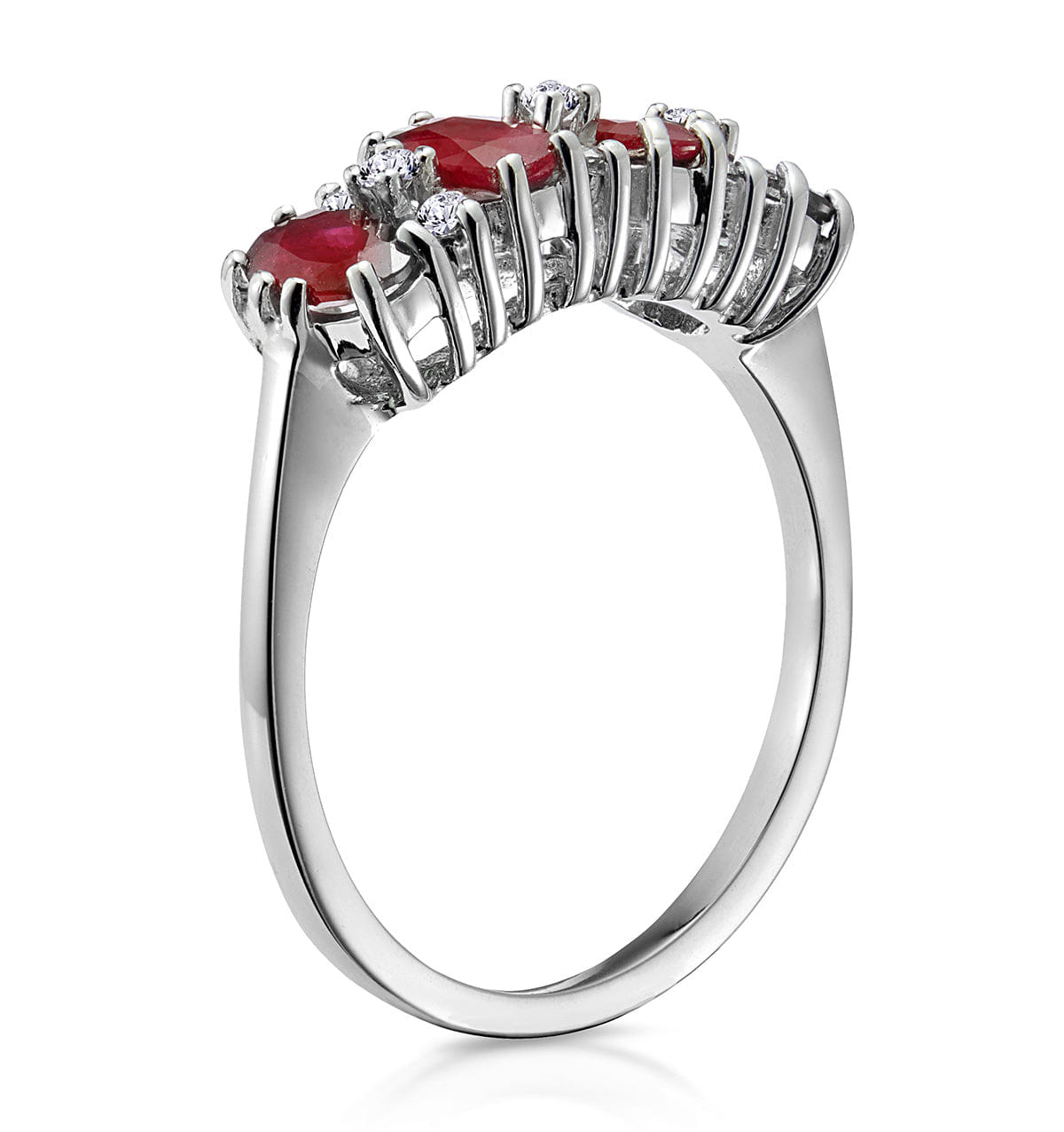 Diamond Ruby 1.12ct And Diamond 18K White Gold Ring