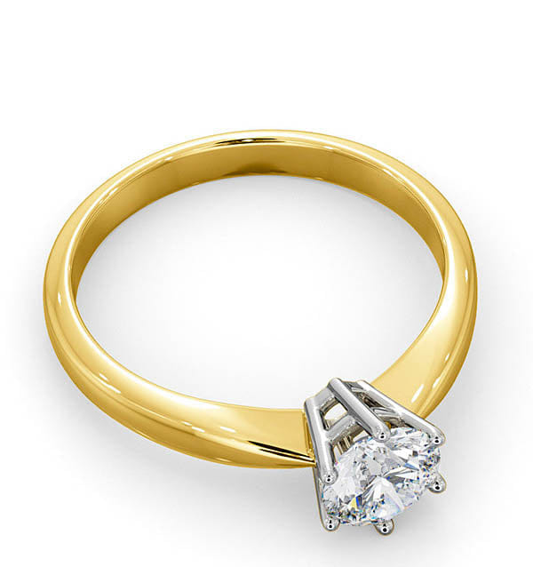 Diamond Certified High Set Chloe 18KY DIAMOND Engagement Ring 0.75CT