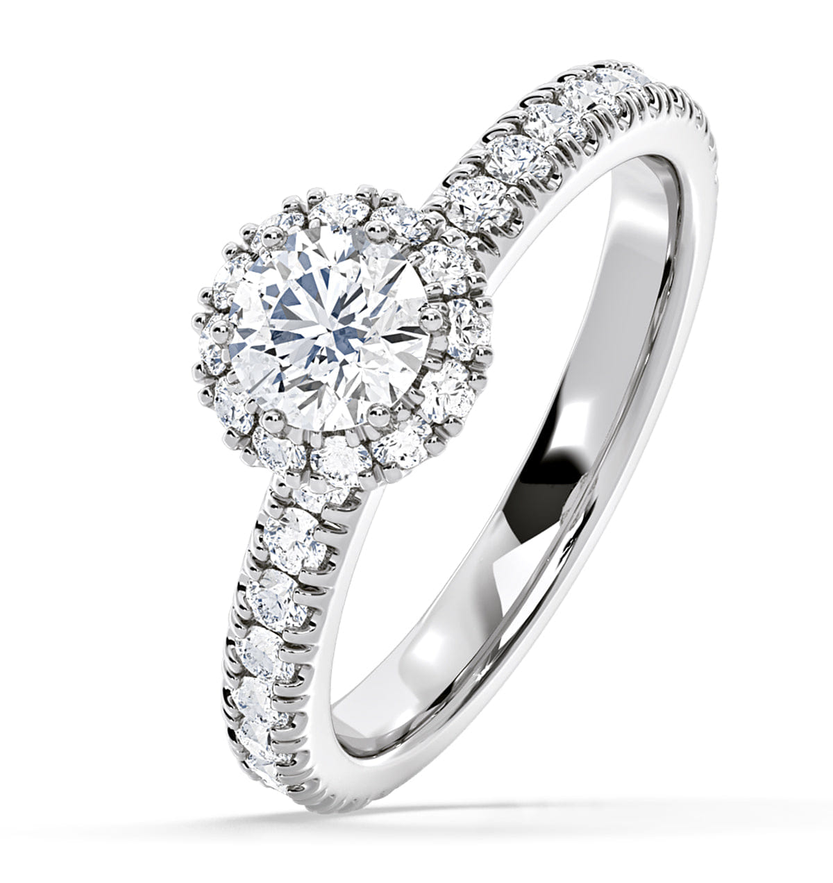 Diamond Alessandra Lab Diamond Engagement Ring Platinum 1.10CT F/VS1