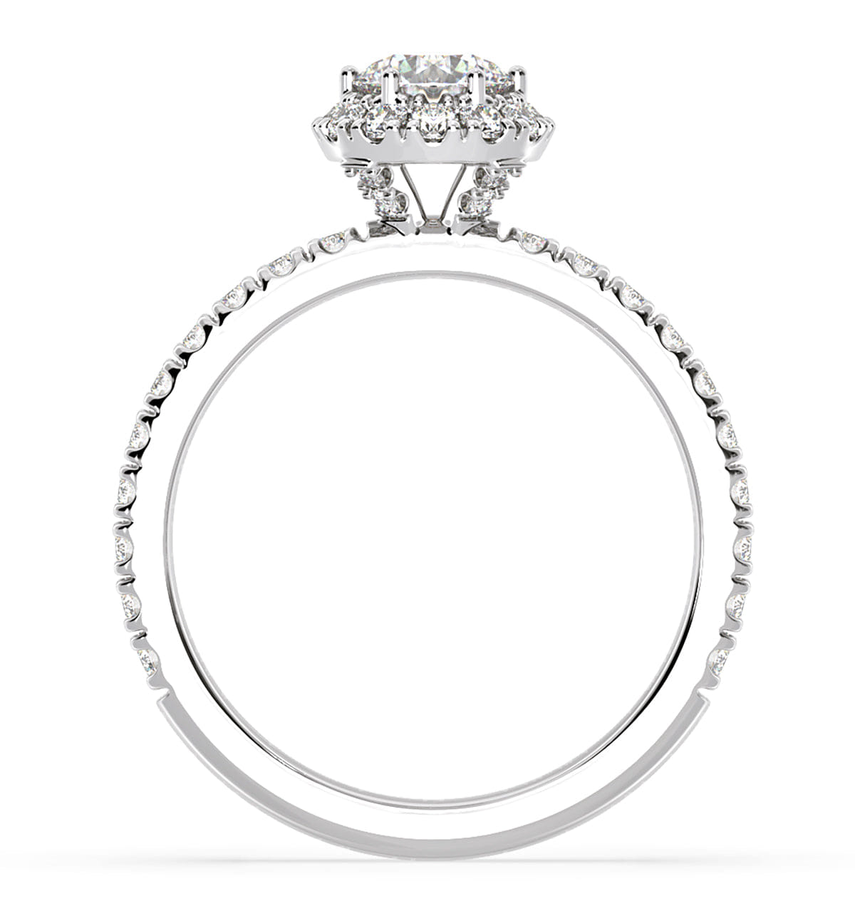 Diamond Alessandra Lab Diamond Engagement Ring Platinum 1.10CT F/VS1