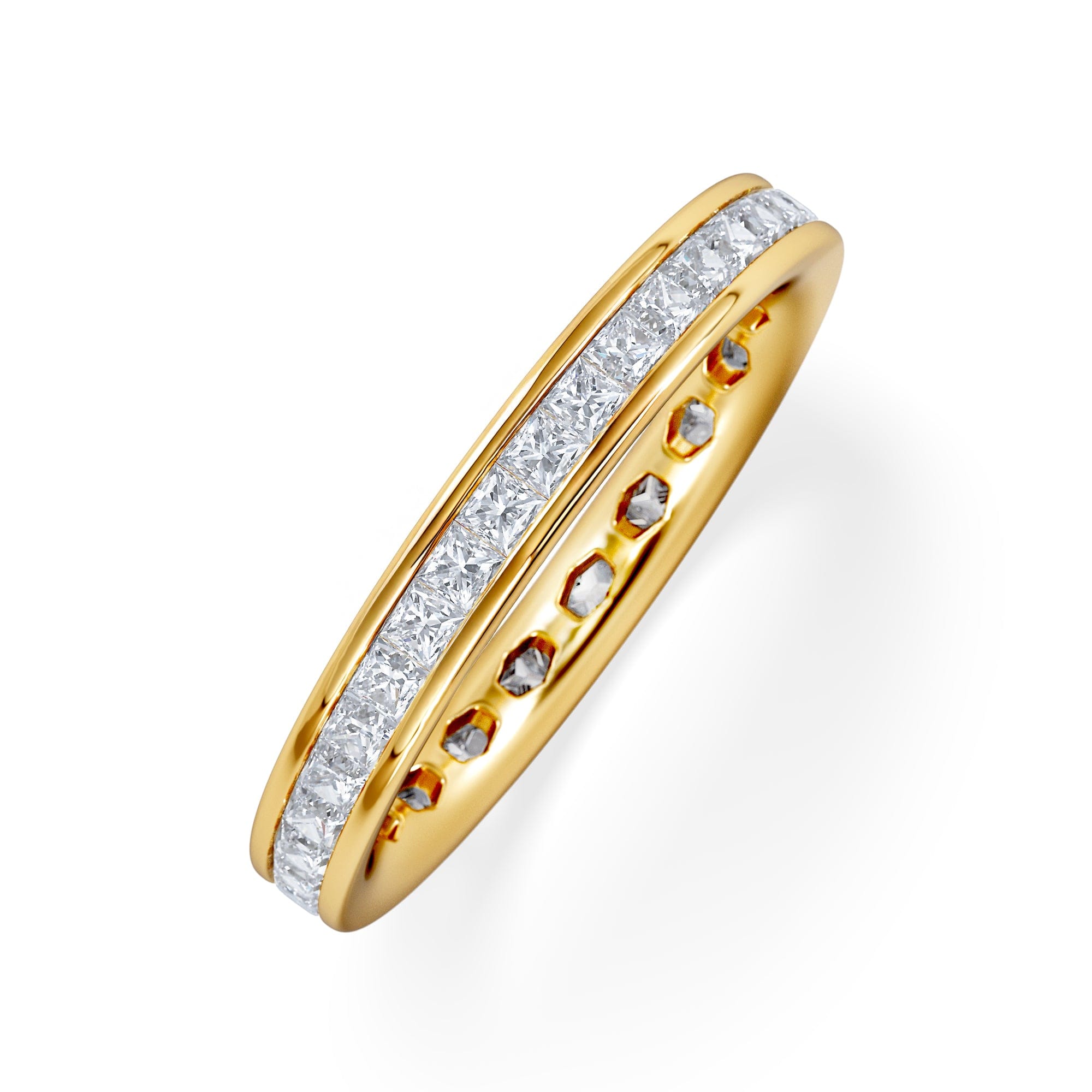 PRINCESS Lauren Lab Princess Diamond Eternity Ring 18K Gold 1.00ct G/Vs
