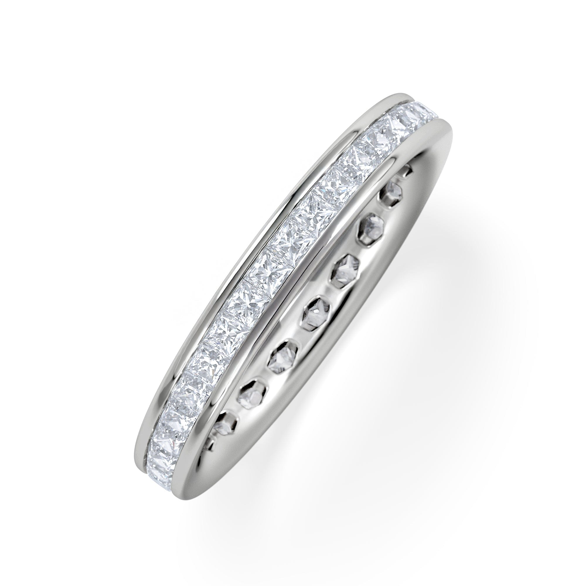 PRINCESS Lauren Lab Princess Diamond Eternity Ring Platinum 1.00ct G/Vs