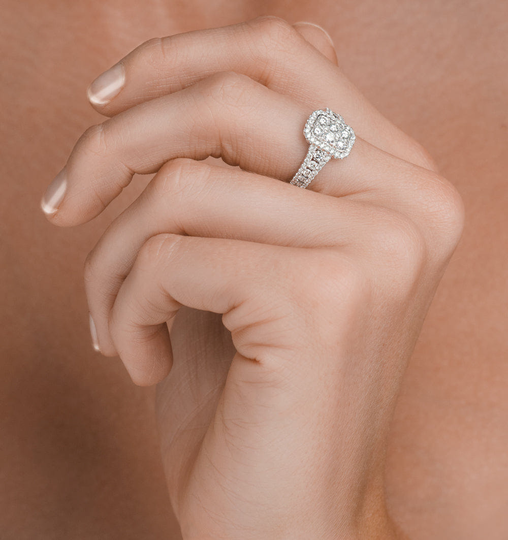 Diamond Galileo 1CT H/SI and 18K White Gold Ring - N4538Y