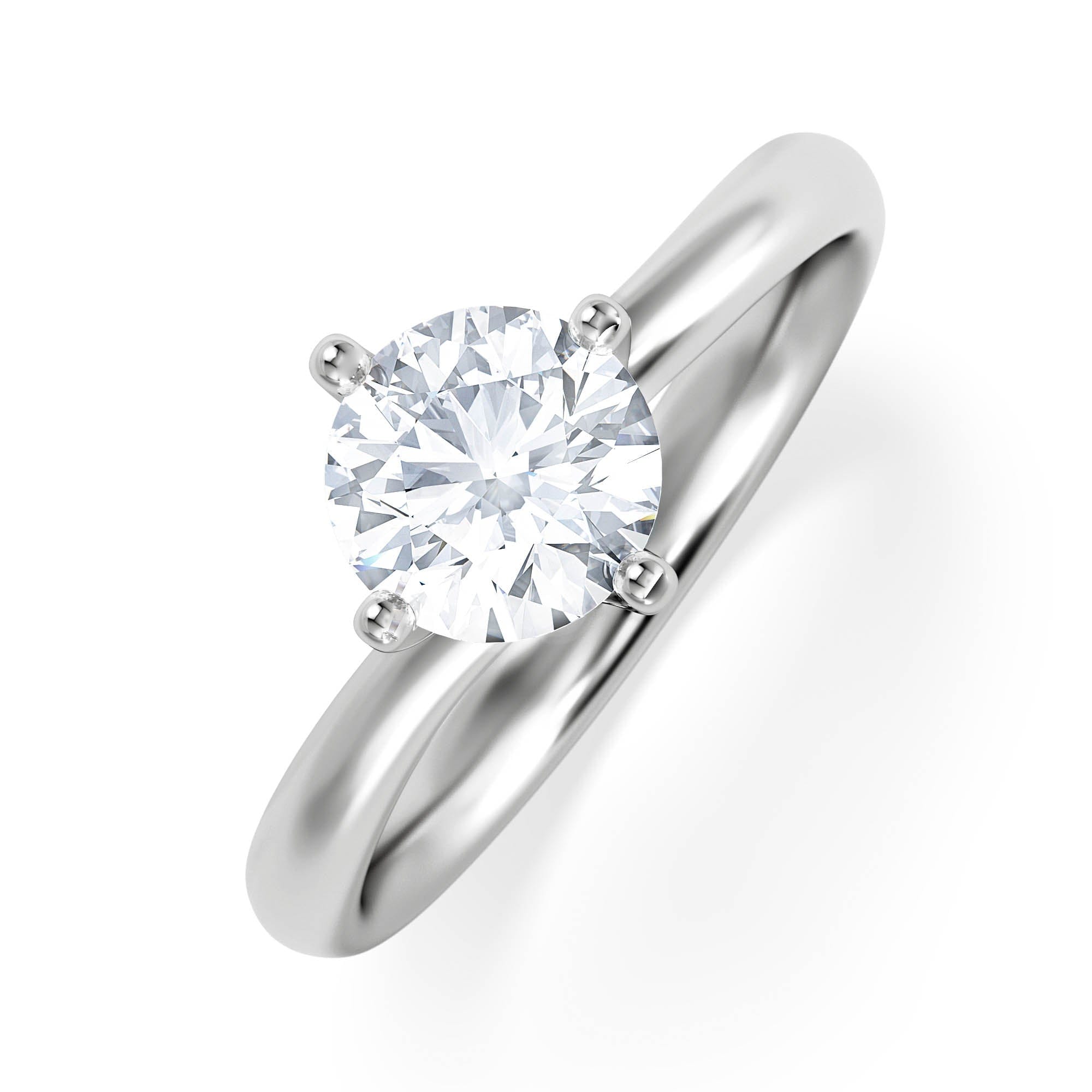 Diamond 1 Carat Diamond Engagement Ring Lily Lab F/VS1 Platinum IGI Certified