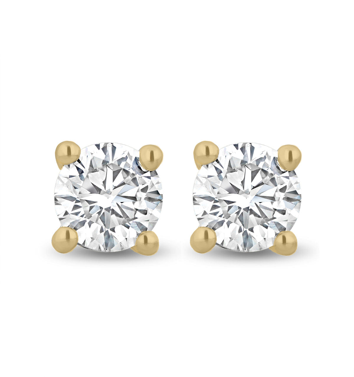Diamond Lab Diamond Studs Earrings 0.50ct H/Si Quality in 9K Gold - 4.2 mm