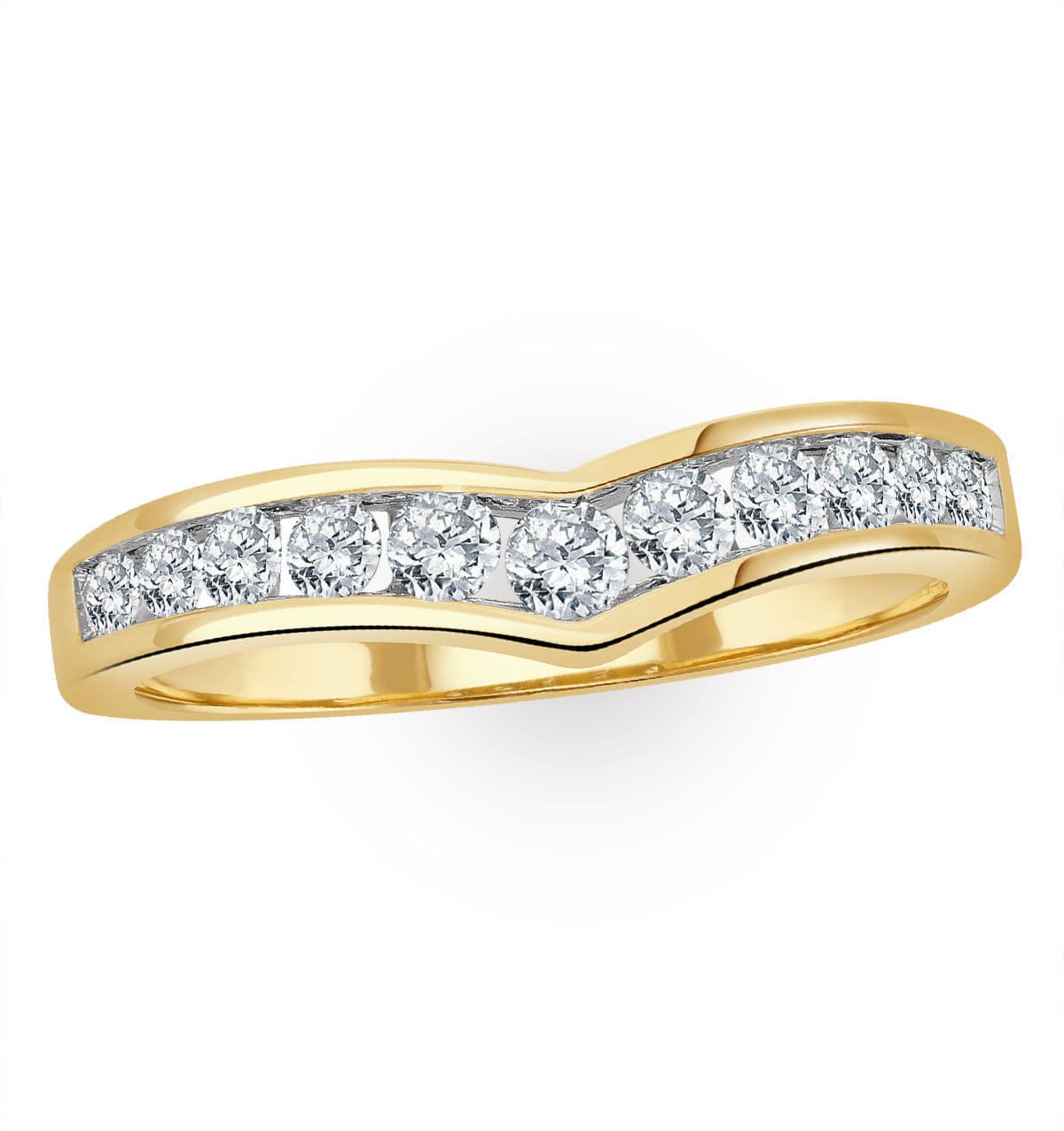 WISHBONE Lab Diamond Wishbone Ring 0.50ct H/Si in 9K Gold
