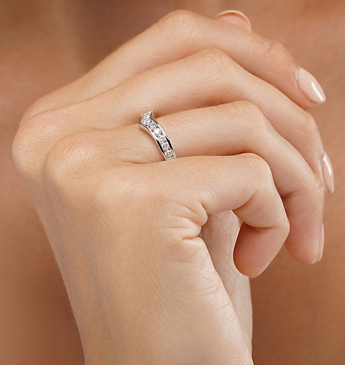 WISHBONE Lab Diamond Wishbone Ring 0.50ct H/Si in 9K Gold