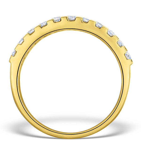 Diamond 1.00ct And 18K Gold Half Eternity Ring - N4497