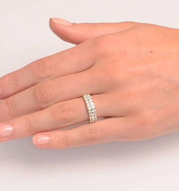 Diamond 1.00ct And 18K Gold Half Eternity Ring - N4497