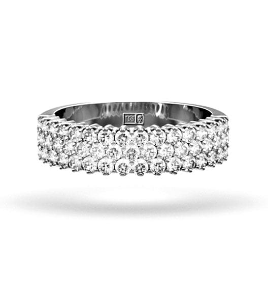 Diamond JASMINE PLATINUM Diamond ETERNITY RING 1.00CT H/SI
