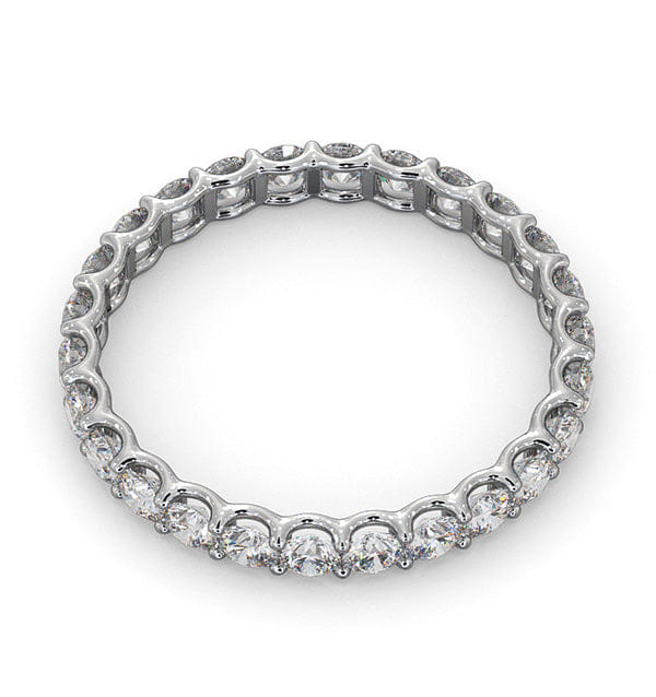 Diamond Mens 1ct G/Vs Diamond 18K White Gold Full Band Ring