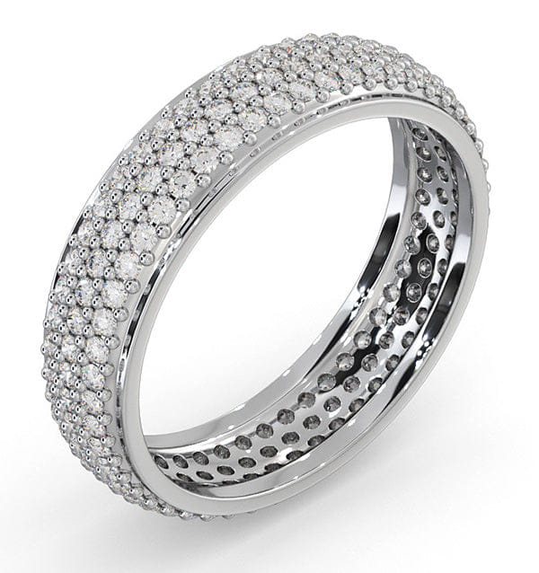 Diamond Eternity Ring Sara 18K White Gold Diamond 1.00ct H/Si