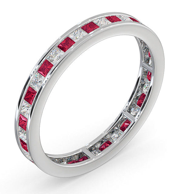 LAUREN Eternity Ring Lauren Diamonds G/VS and Ruby 1.10CT - Platinum