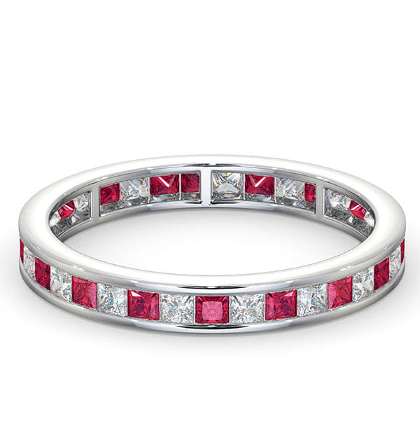 LAUREN Eternity Ring Lauren Diamonds G/VS and Ruby 1.10CT - Platinum