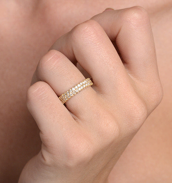 Diamond Eternity Ring Jasmine 18K Gold Diamond 1.00ct H/Si