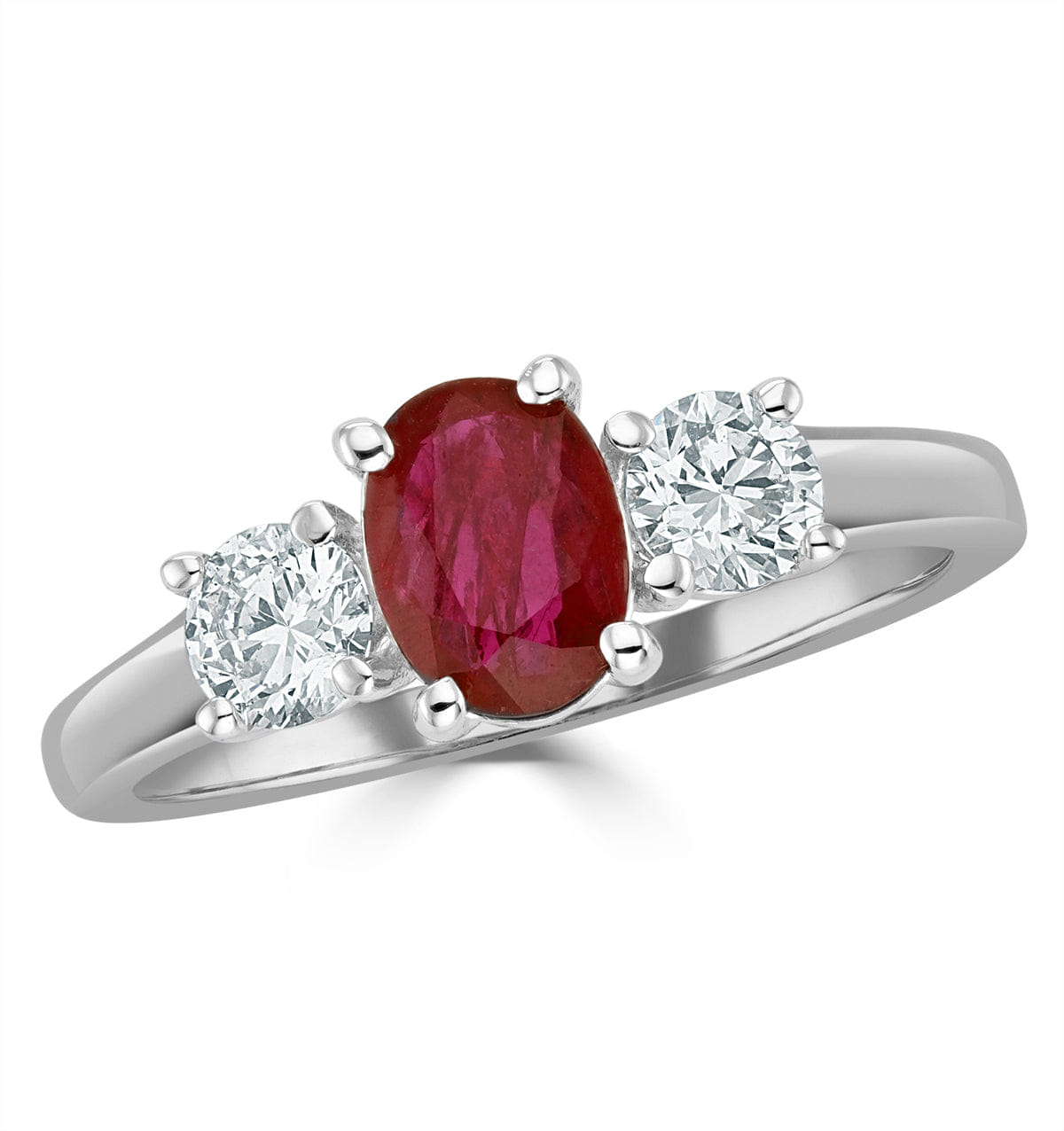 Diamond Ruby 1.15ct And Diamond 0.50ct Platinum Ring