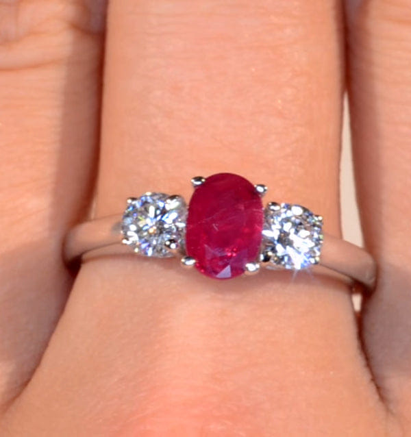 Diamond Ruby 1.15ct And Diamond 0.50ct Platinum Ring