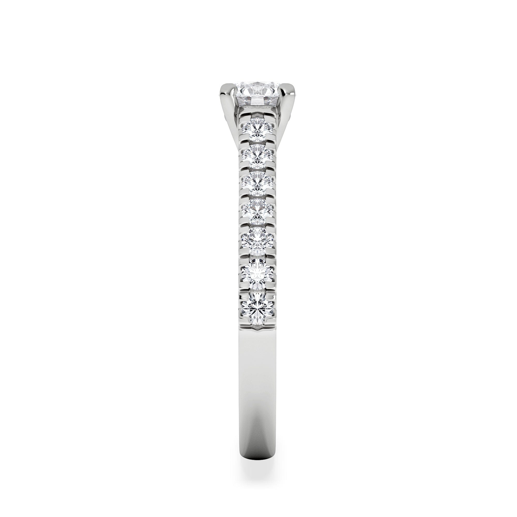 Diamond Natalia Diamond Engagement Side Stone Ring Platinum 0.91CT G/SI2