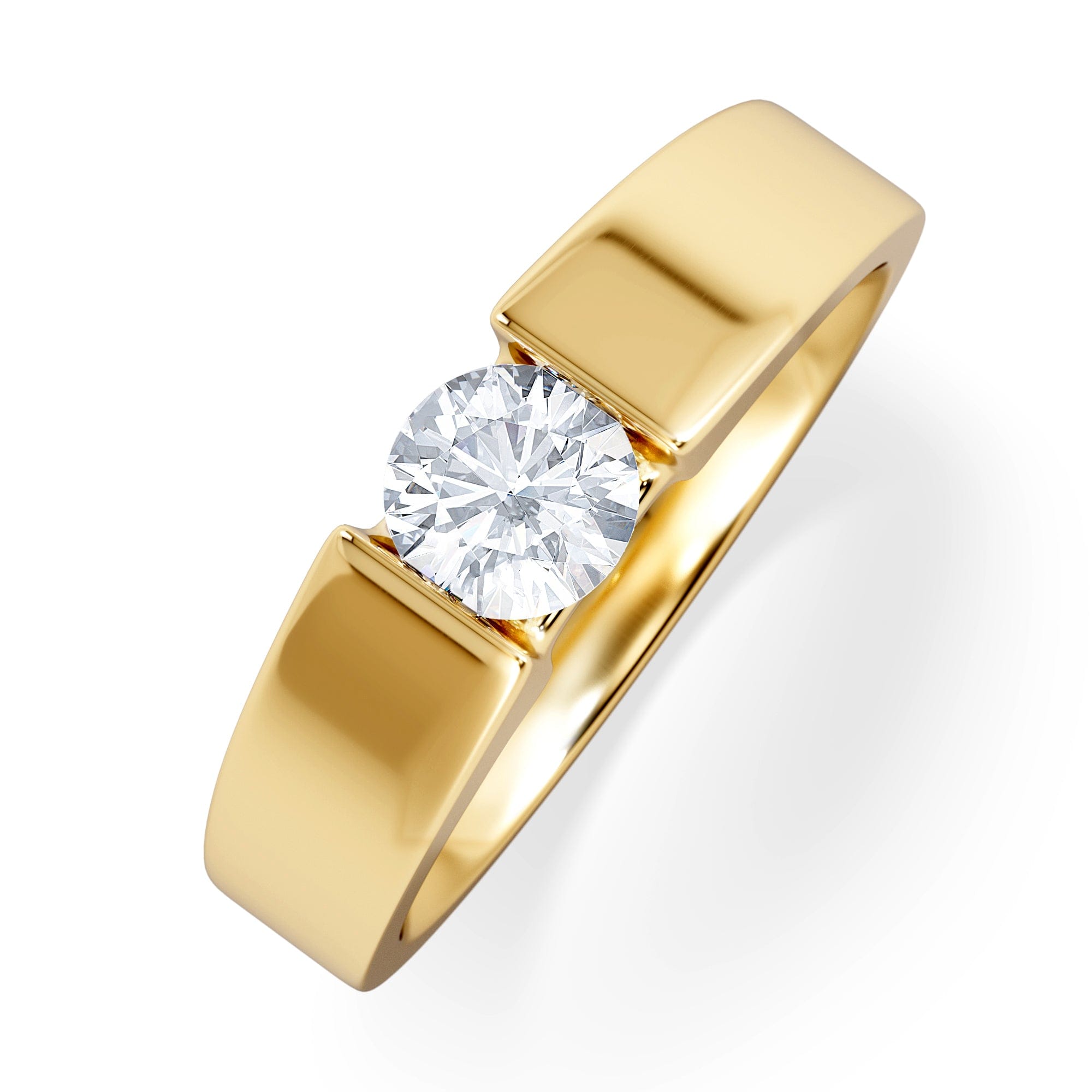 Diamond Certified Jessica 18K Gold Diamond Engagement Ring 0.50CT