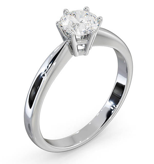 Diamond Certified High Set Chloe 18KW DIAMOND Engagement Ring 0.75CT