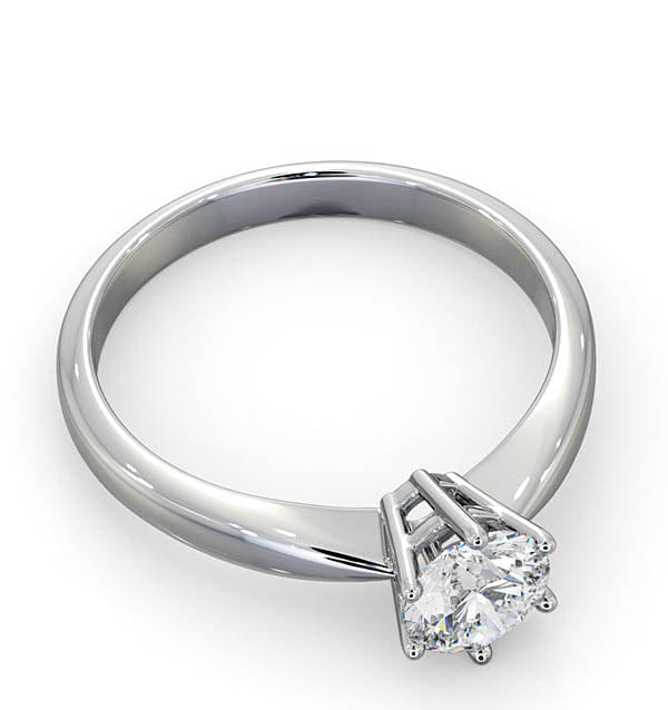 Diamond Certified High Set Chloe 18KW DIAMOND Engagement Ring 0.75CT