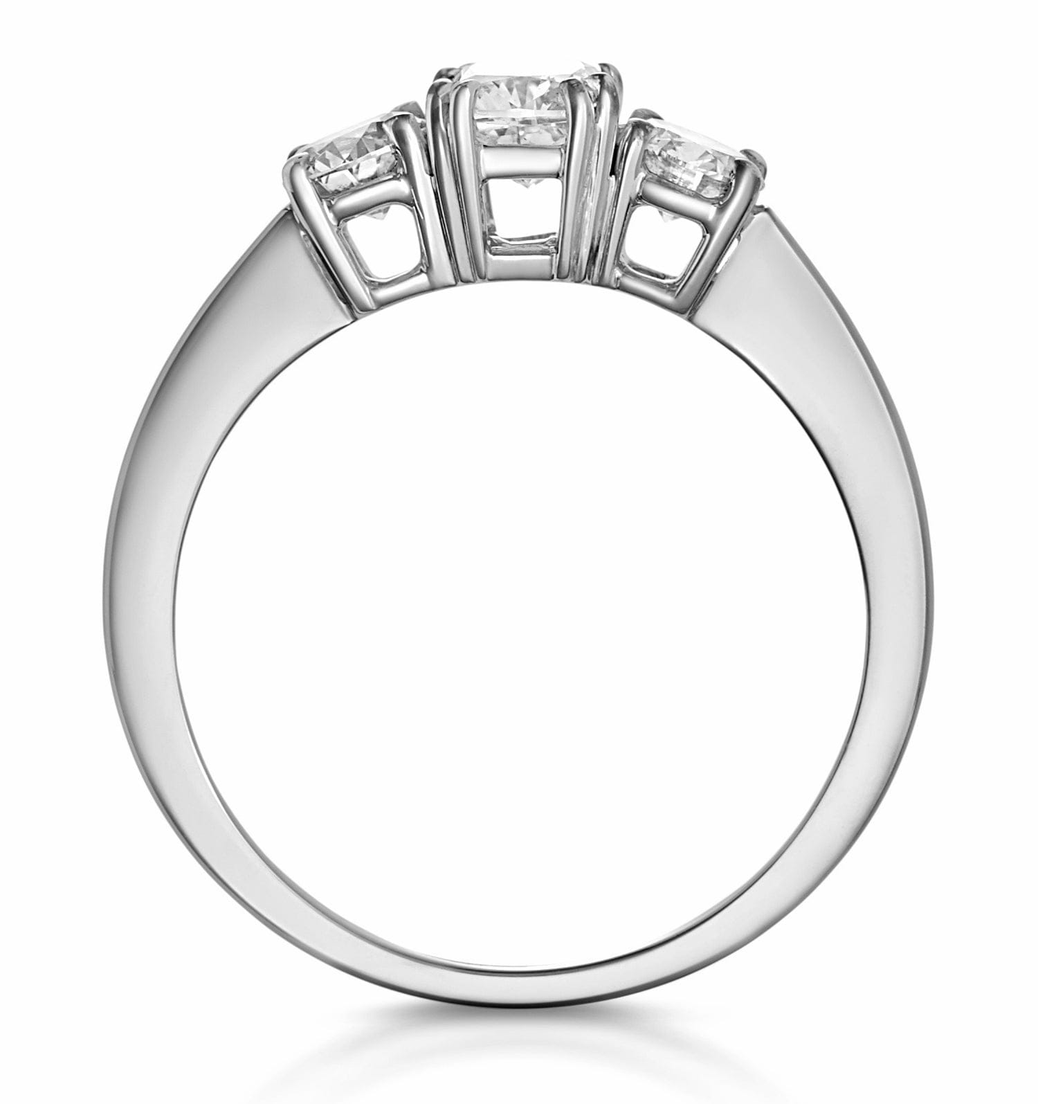 Diamond 3 Stone Meghan Lab Diamond Engagement Ring 1CT F/VS1 in Platinum