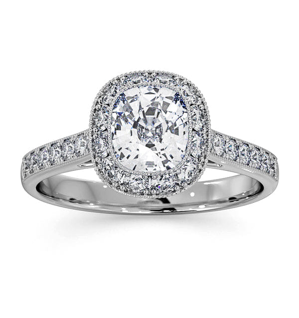 Danielle Lab Diamond Engagement Side Stone Ring in Platinum 1.60CT VS1