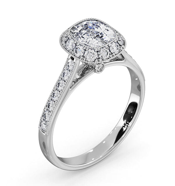 Danielle Lab Diamond Engagement Side Stone Ring in Platinum 1.60CT VS1