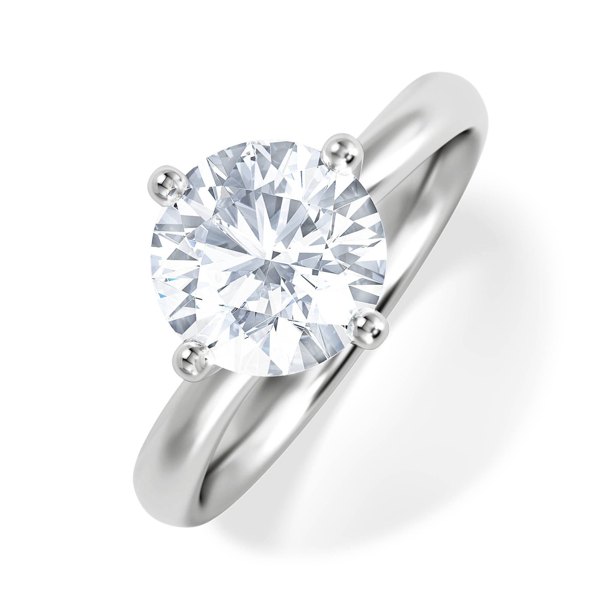 Diamond 2 Carat Diamond Engagement Ring Lily Lab F/VS1 Platinum IGI Certified