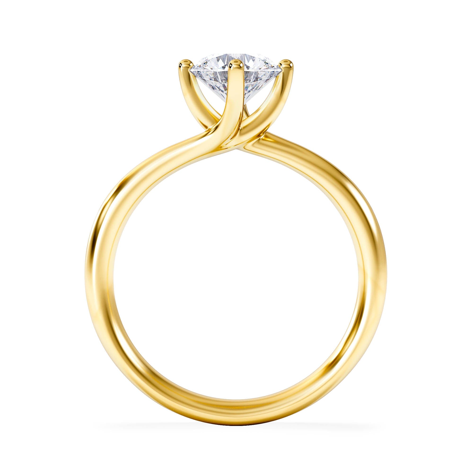 Diamond 1 Carat Diamond Engagement Ring Lily Lab F/VS1 18K Gold IGI Certified