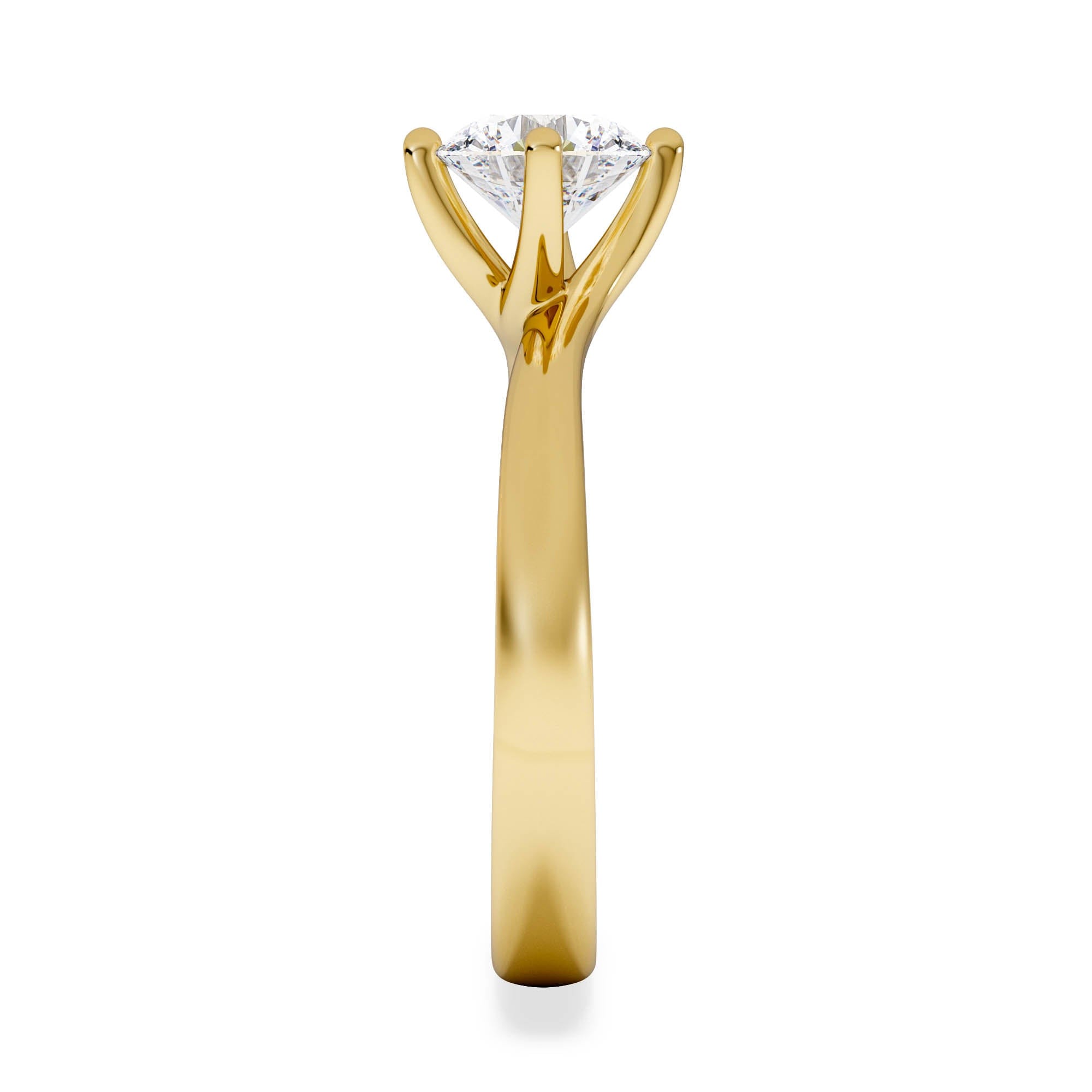 Diamond 1 Carat Diamond Engagement Ring Lily Lab F/VS1 18K Gold IGI Certified