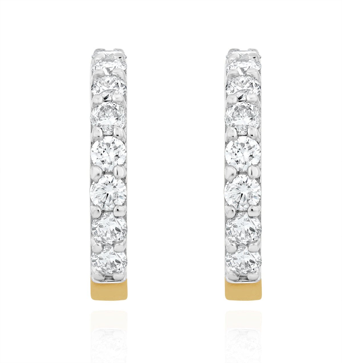 Diamond Comfort Huggie Lab Diamond Earrings 0.50ct H/Si in 9K Gold