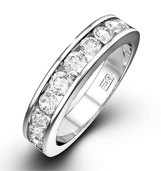 Diamond Rae Platinum Lab Diamond Half Band Eternity Ring 1.00CT G/VS