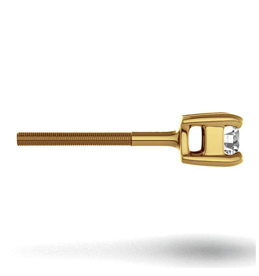 Diamond Stud Earrings 3 mm 18K Gold - 0.20CT - Premium