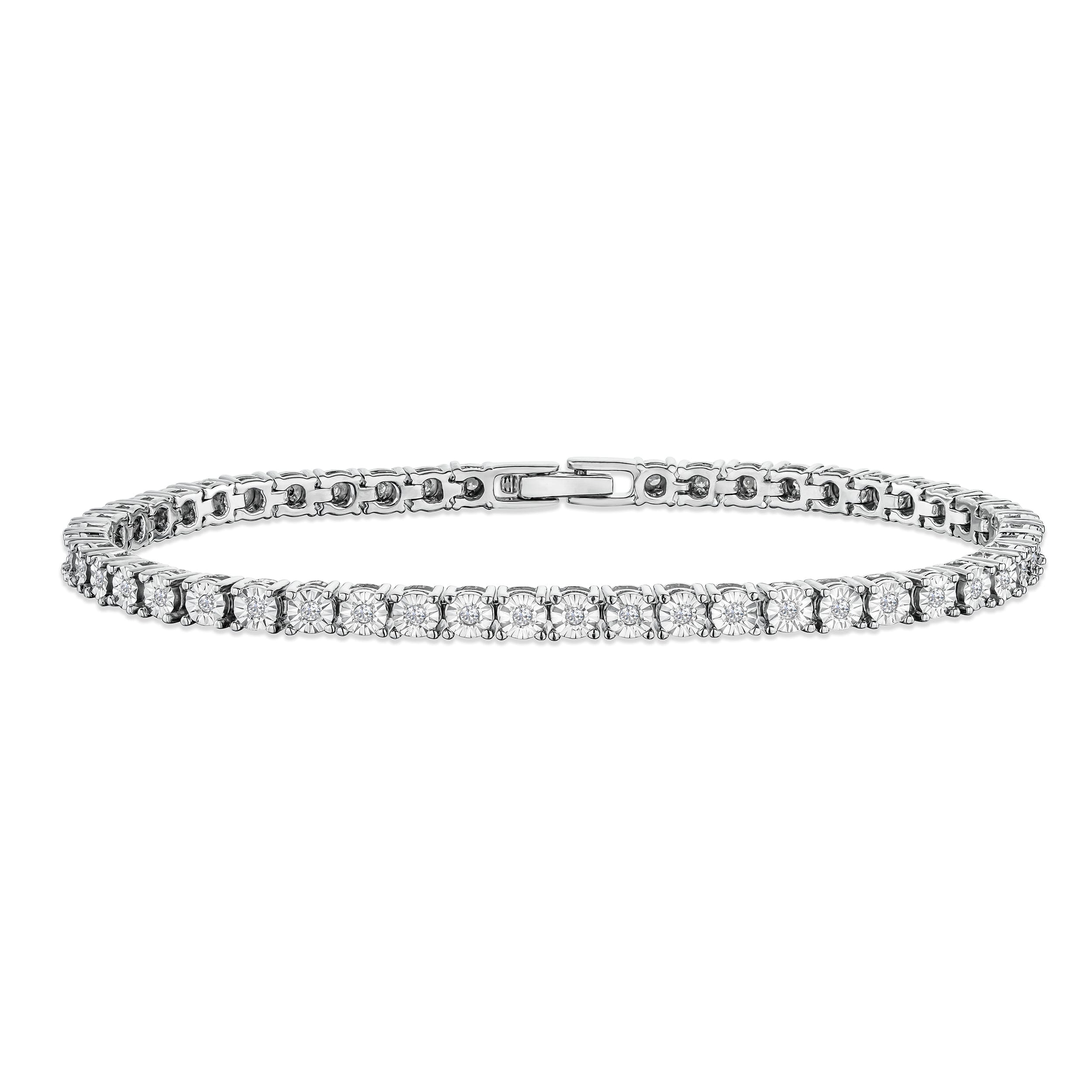 Diamond Brilliance Silver Lab Diamond Set 0.57ct Tennis Bracelet