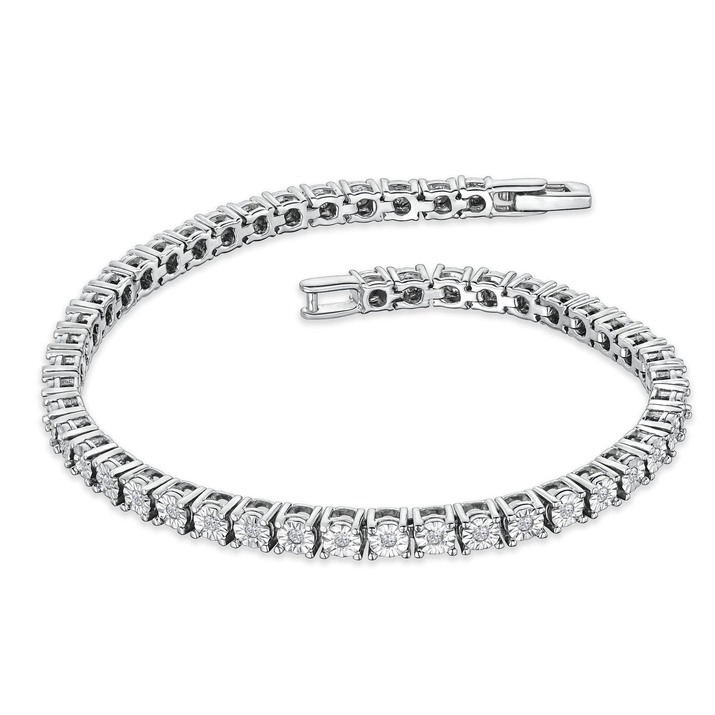 Diamond Brilliance Silver Lab Diamond Set 0.57ct Tennis Bracelet