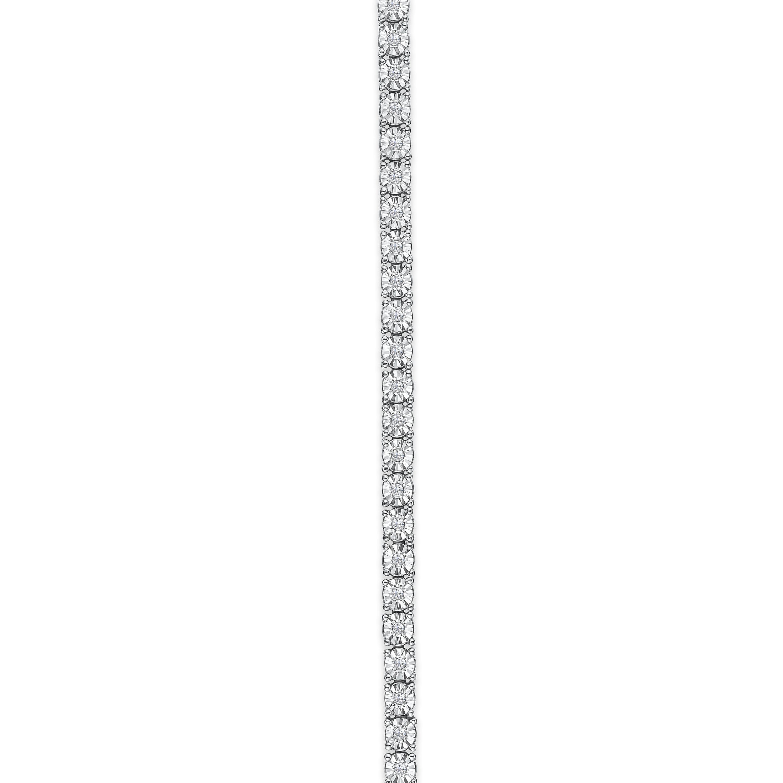 Diamond Brilliance Silver Lab Diamond Set 0.57ct Tennis Bracelet