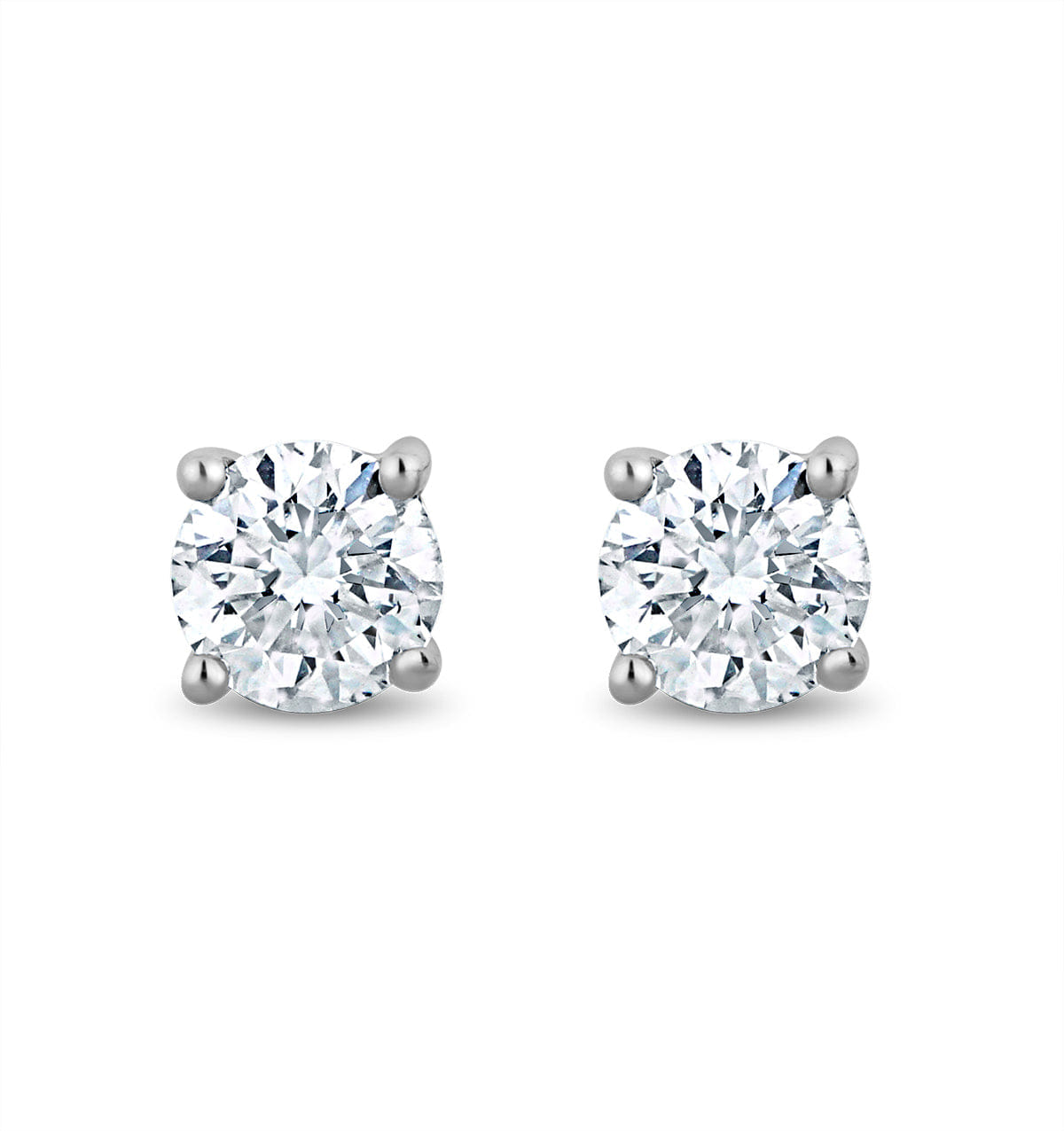 Diamond Lab Diamond Studs Earrings 0.20ct H/Si Quality in 9K White Gold - 3 mm