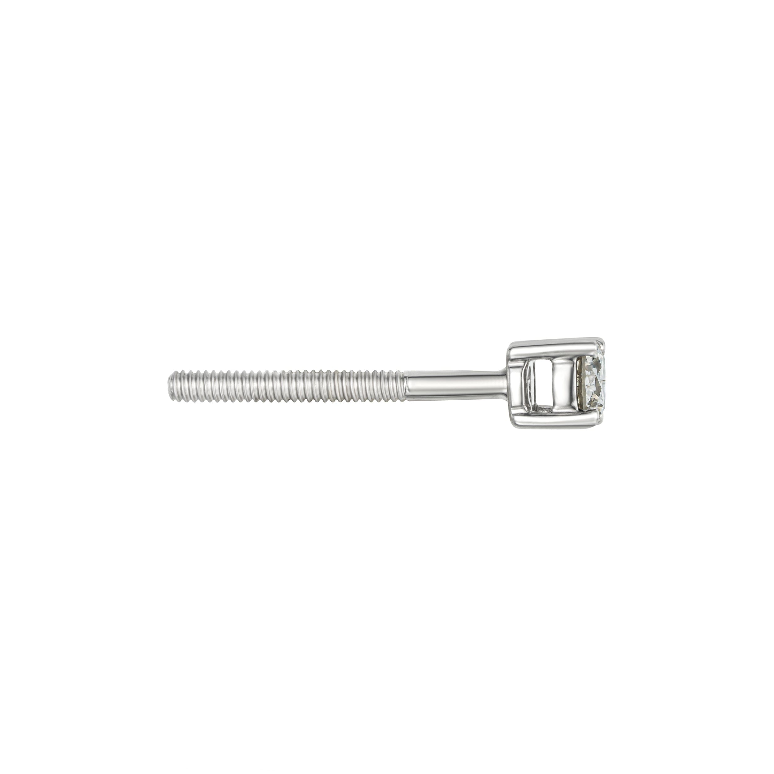 Diamond Earrings 0.20CT Studs Premium Quality in 18K White Gold - 3 mm