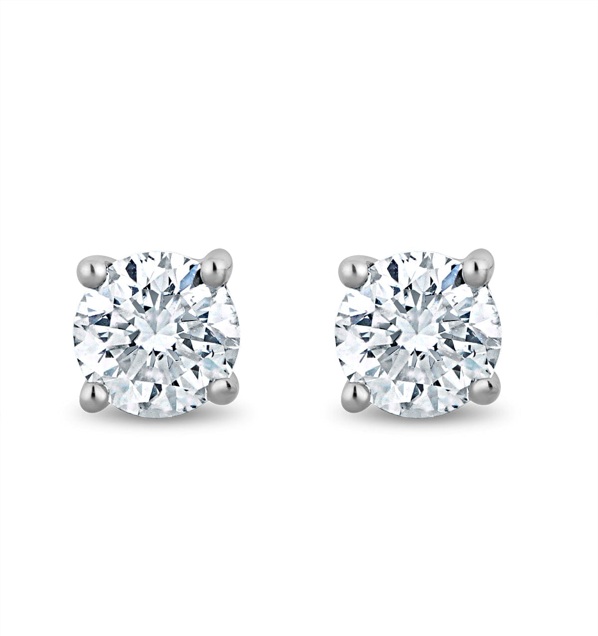 Diamond Lab Diamond Studs Earrings 0.30ct H/Si Quality in 9K White Gold - 3 mm