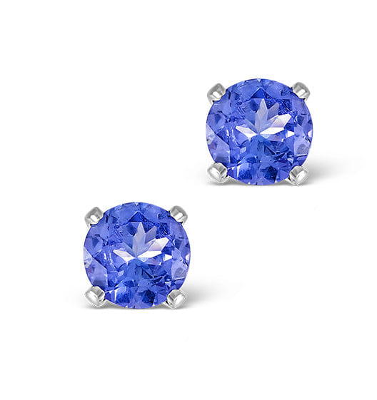The Diamond Store 1.00ct Tanzanite (AA) Stud Earrings in 925 Silver